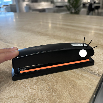 A diagram showing how the circuit would be incorporated into the stapler