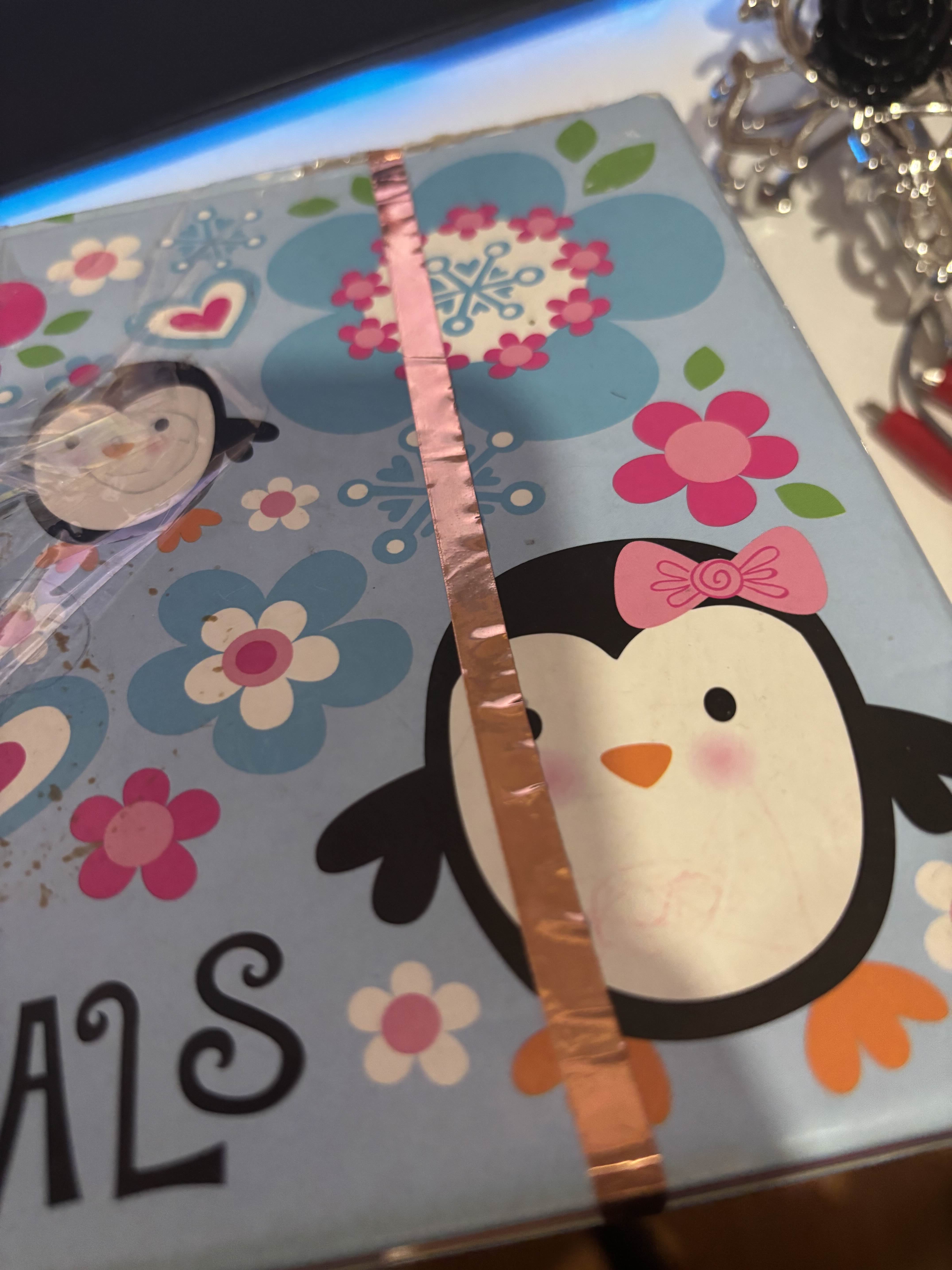 box has copper tape going around, turns light on when box is open